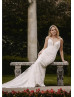 Spaghetti Straps Ivory Lace Tulle Fabulous Wedding Dress